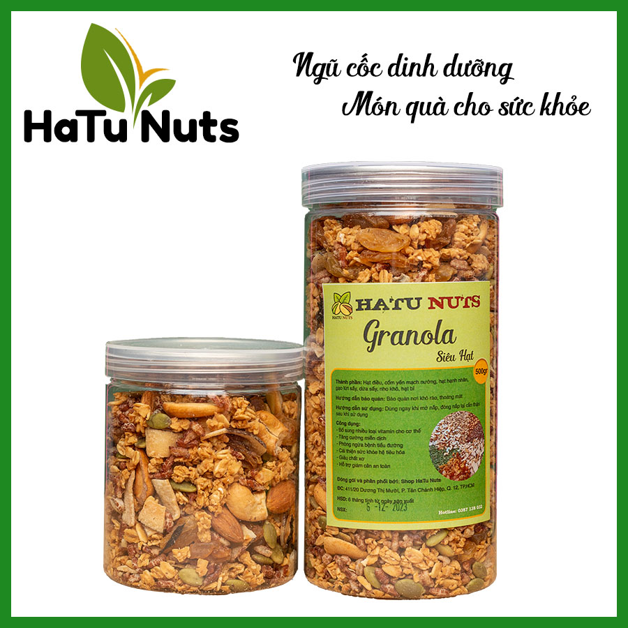 Siêu hạt granola mix 1 HaTu Nuts